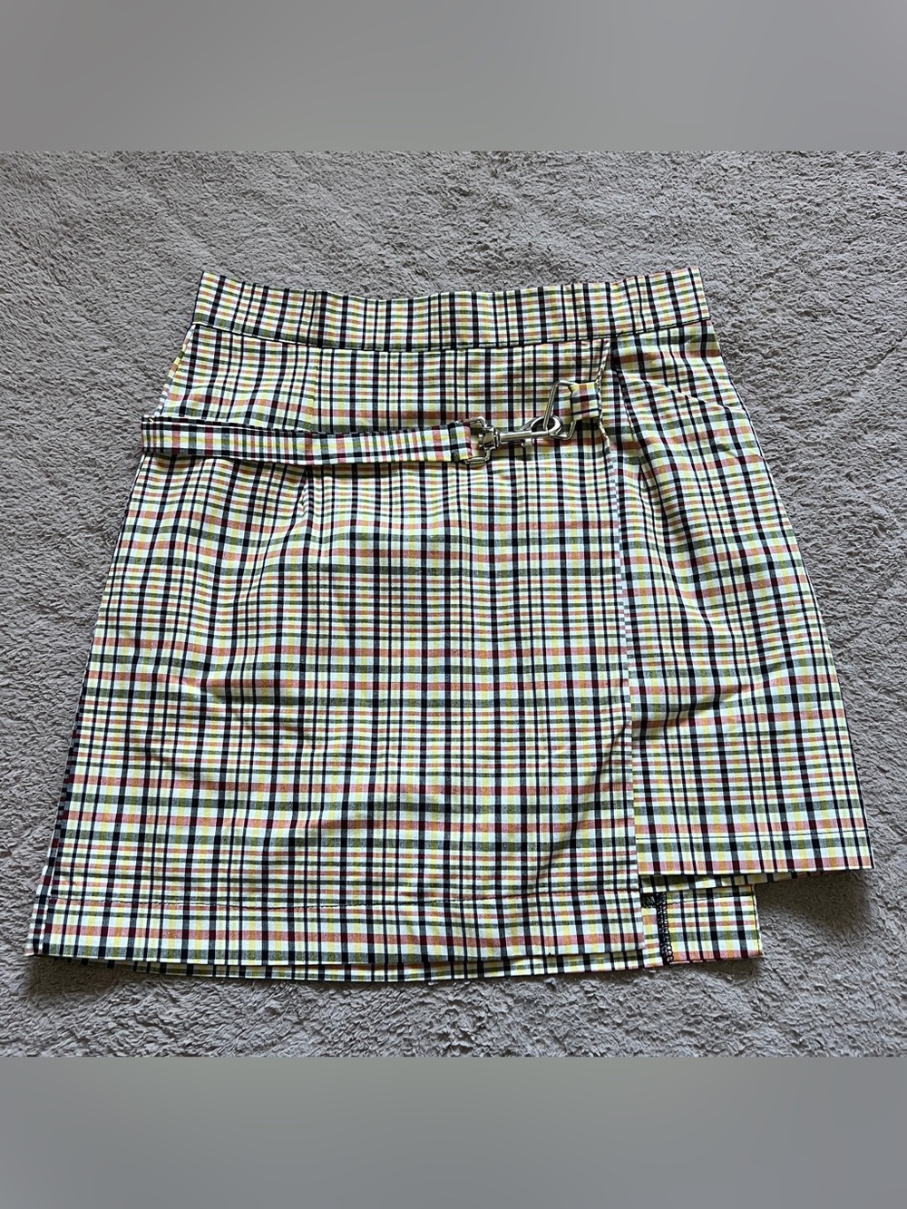 The Ragged Priest Plaid Tartan Skirt Asymmetrical Cotton Whimsical Academia Sz L